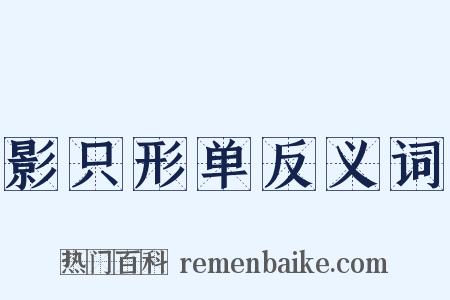 影只形单反义词是什么意思的图片
